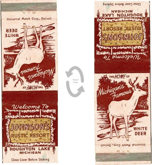 Johnsons Rustic Dance Palace (Johnsons Rustic Resort, Krauses Hotel) - Matchbook (newer photo)